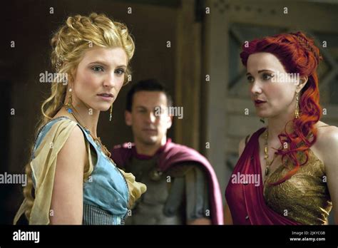 Lucy Lawless Breasts, Bush Scene in Spartacus .